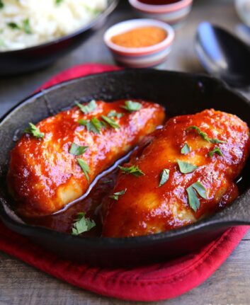 Escalopes de poulet sauce piquante