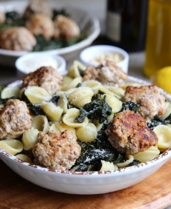 Orecchiette aux boulettes de veau