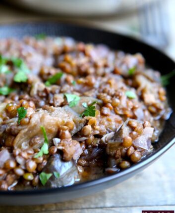 Lentilles et aubergines façon Ottolenghi