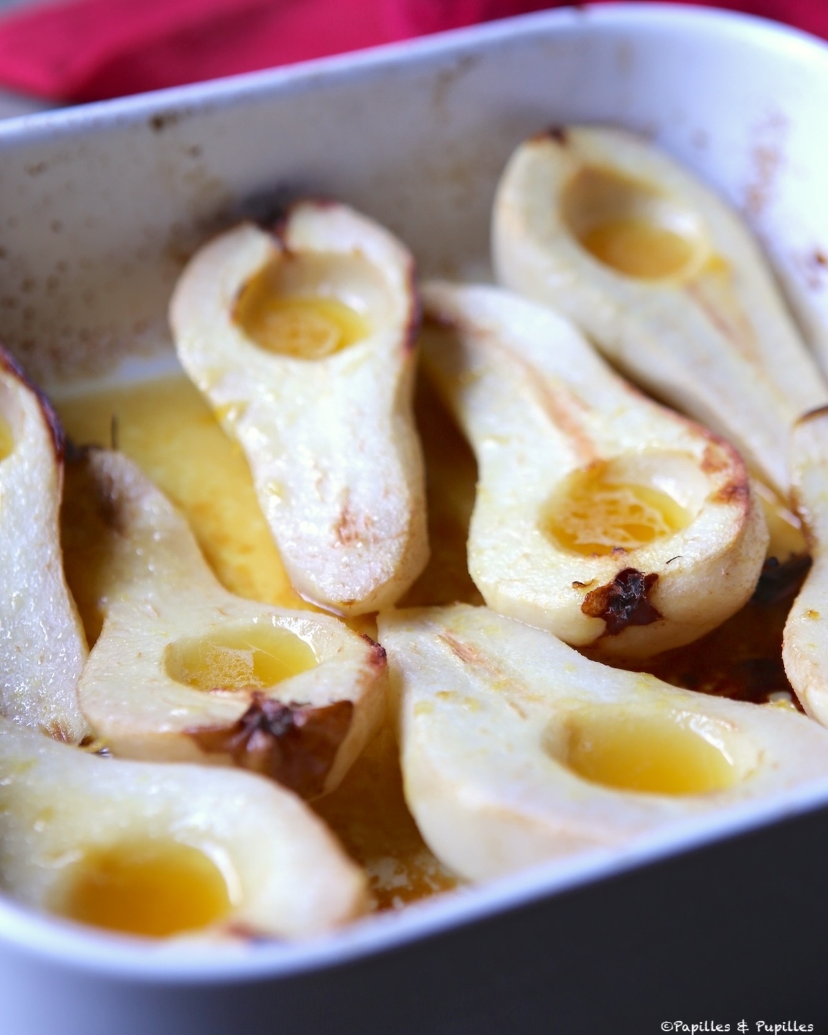 Poires rôties au four orange et miel 