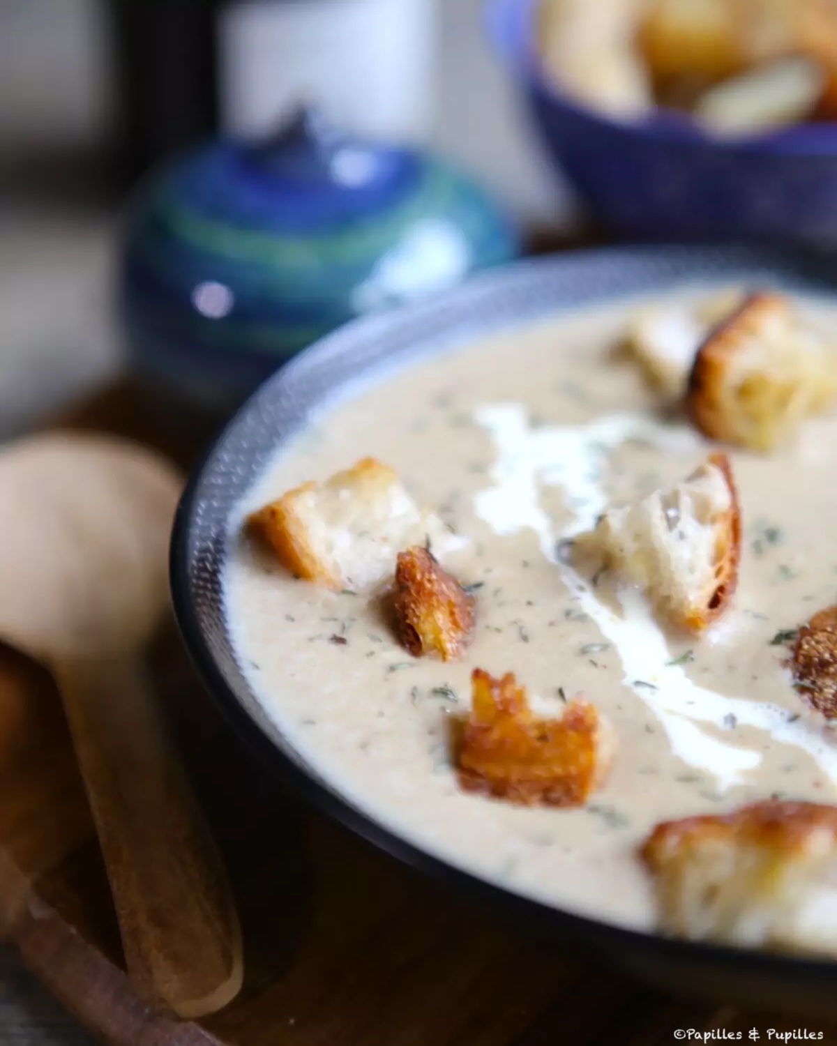 Velouté de châtaignes au thym