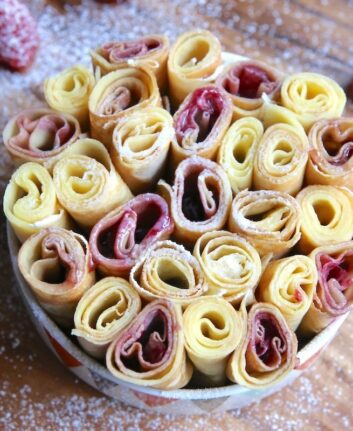 Crêpes bouquet de roses