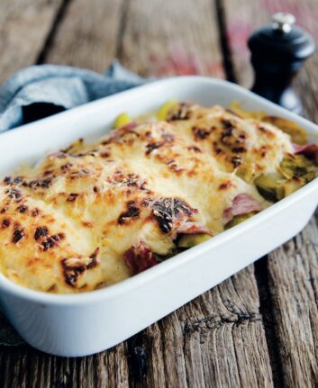Gratin d'endives au jambon