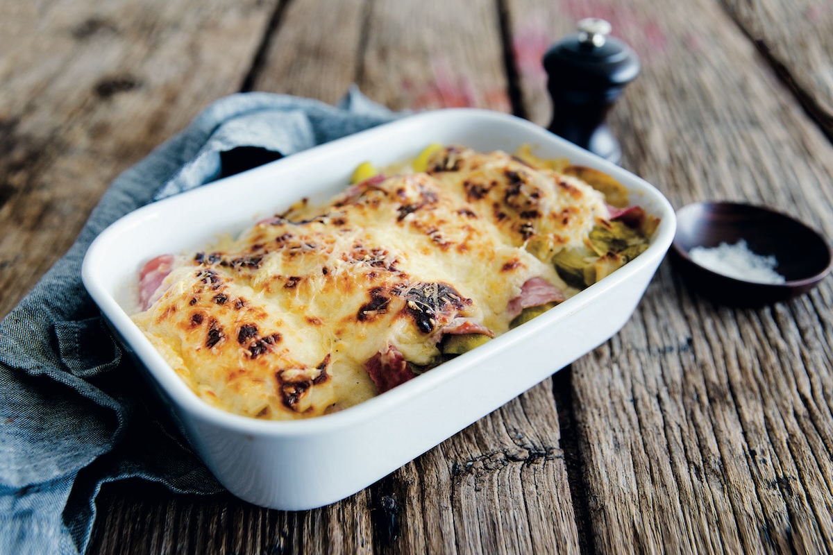 Gratin d'endives au jambon