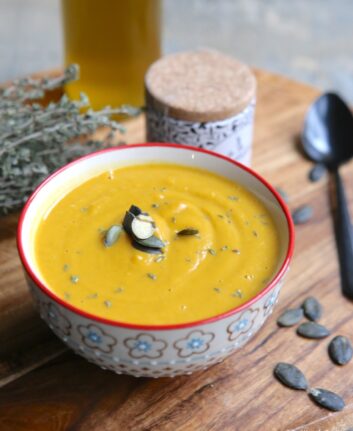 Velouté potimarron et châtaignes