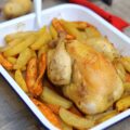 Poulet rôti aux deux pommes de terre et épices douces