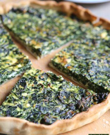 Tarte épinards ricotta orange