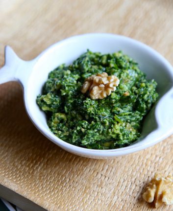 Pesto ail des ours, roquette et noix