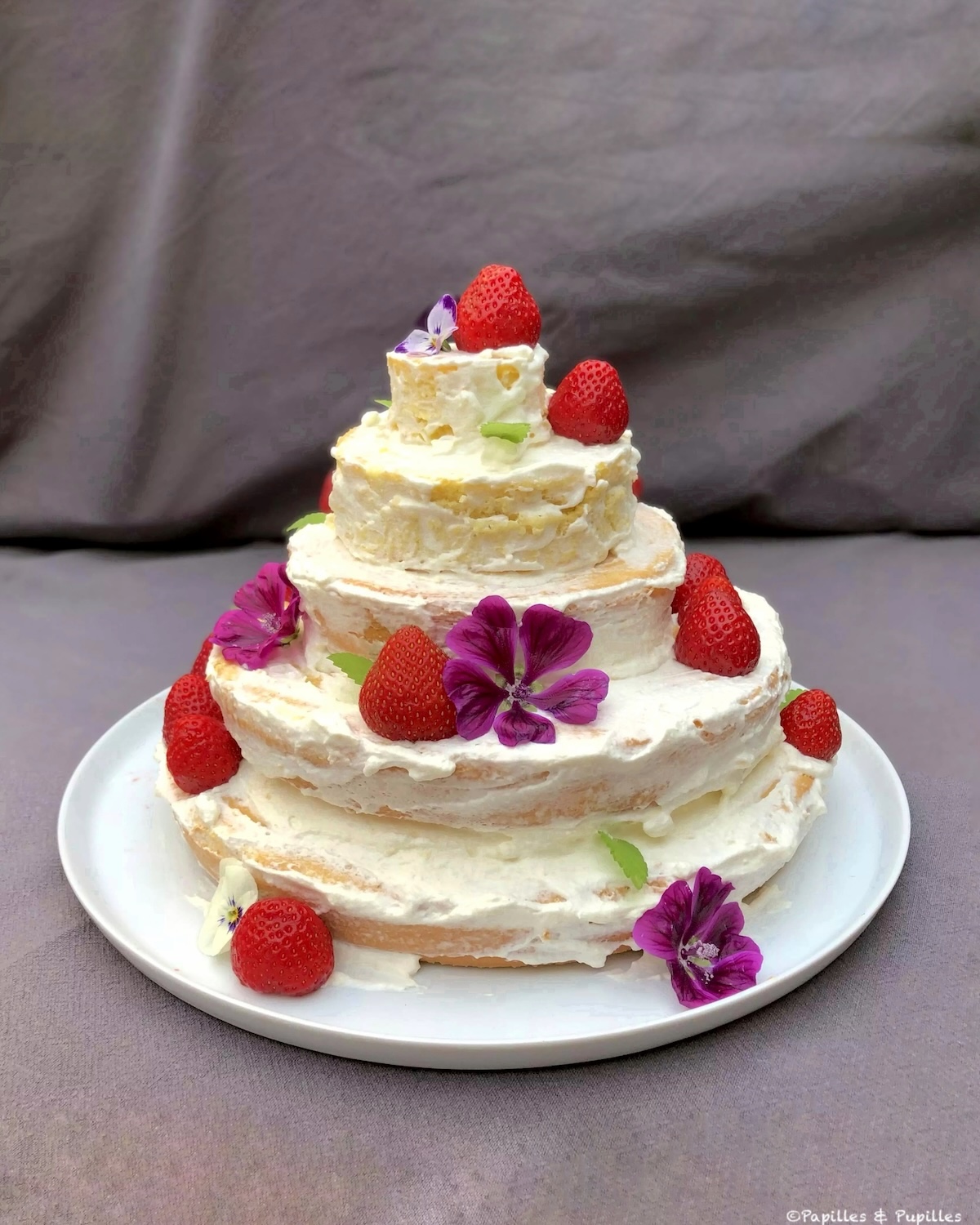 Gateau nude aux fraises