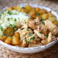 Poulet ananas riz gingembre