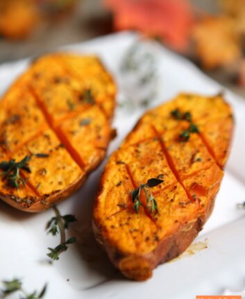 Patates douces au four