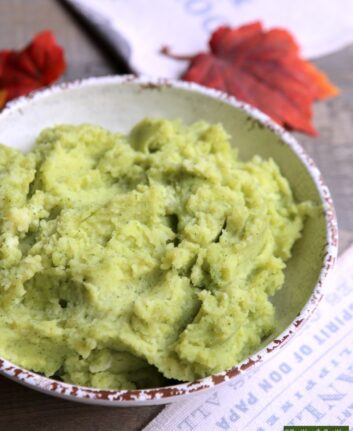 Purée de pommes de terre et courgettes