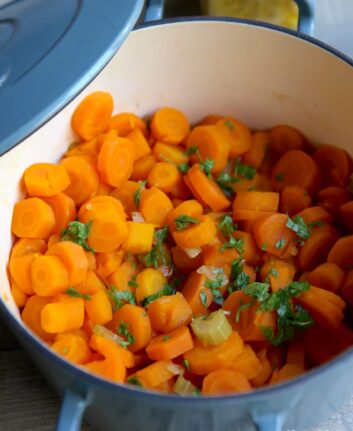 Carottes braisées au citron confit
