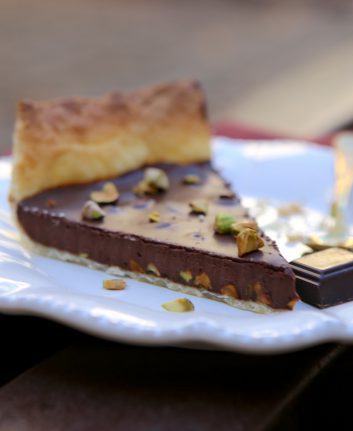 Tarte chocolat et pistaches