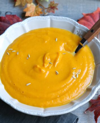 Velouté de potimarron aux graines de fenouil