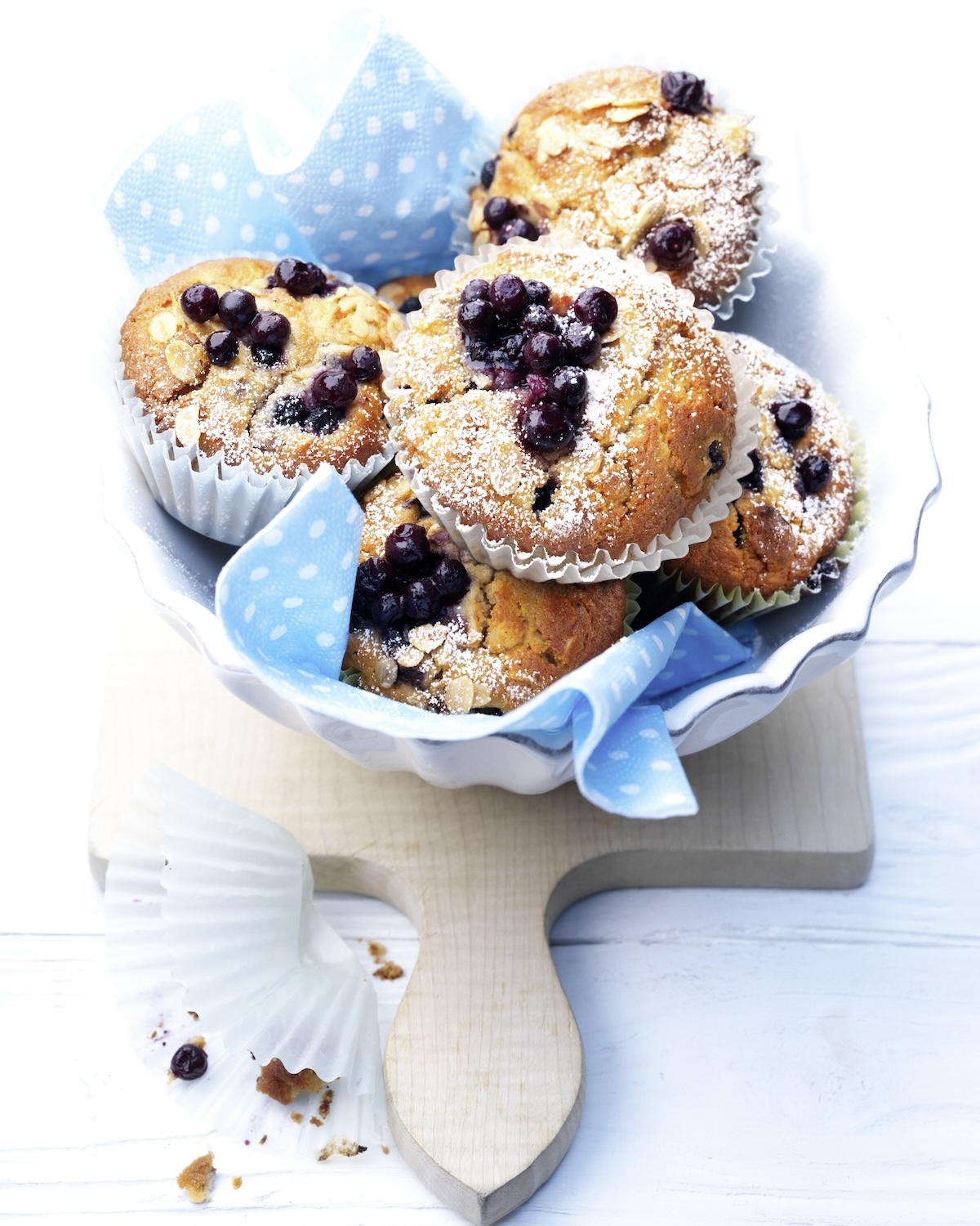 Muffins aux myrtilles sauvages et aux noix ©Wild Blueberry Association of North America