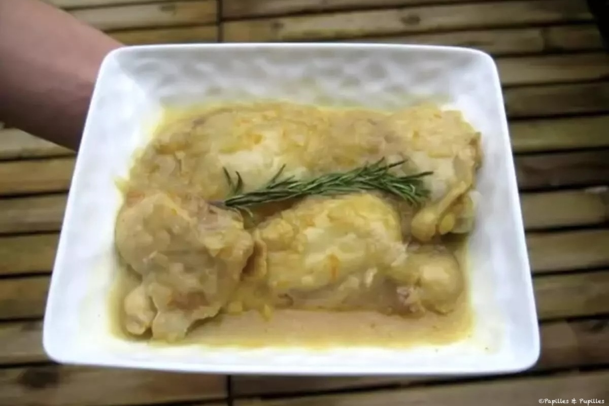 Hauts de cuisse de poulet à l'orange