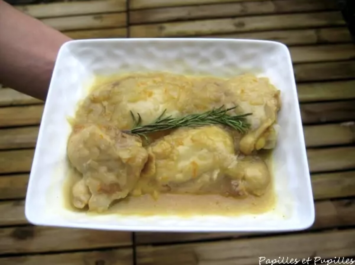 Hauts de cuisse de poulet à l'orange