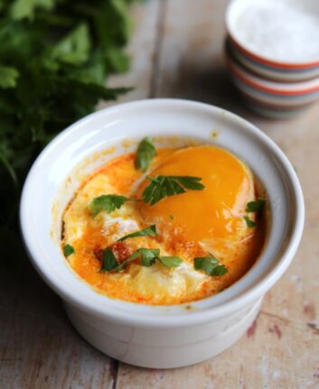Oeuf cocotte au chorizo