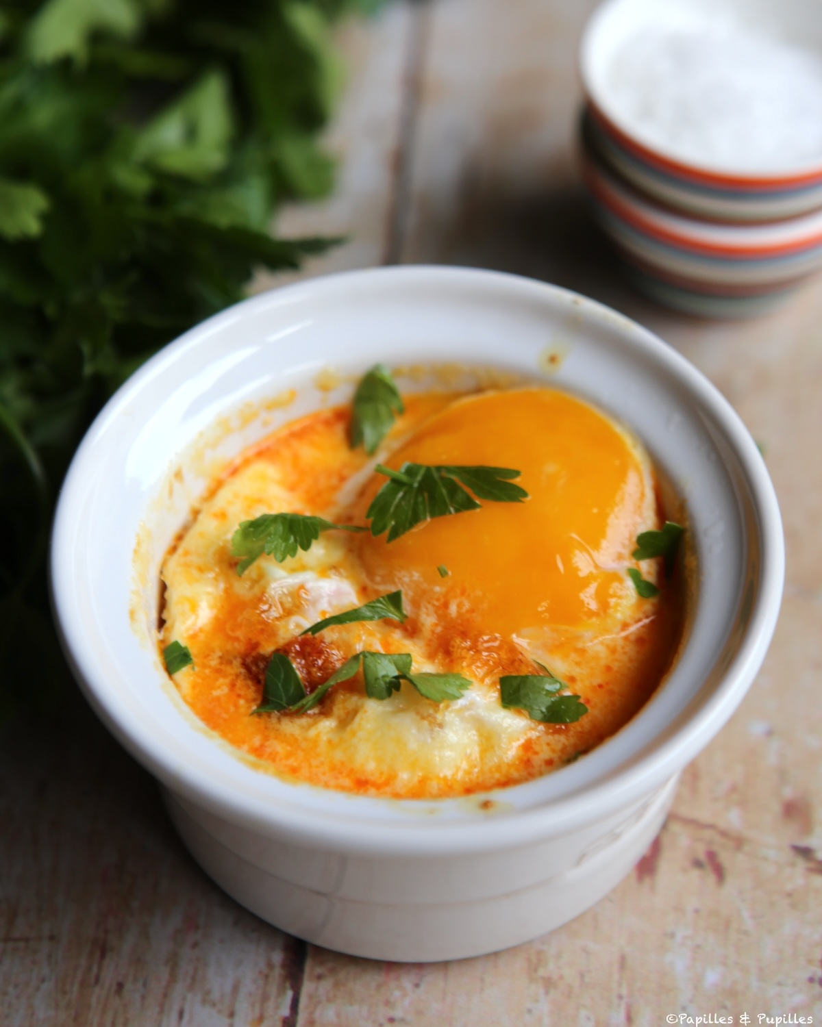 Œuf cocotte au chorizo