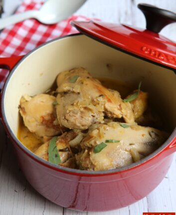 Poulet à la moutarde et à l'estragon