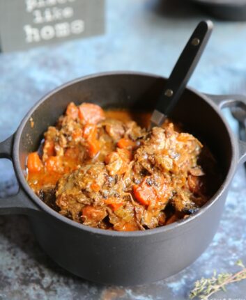 Joues de porc à la moutarde bière et miel