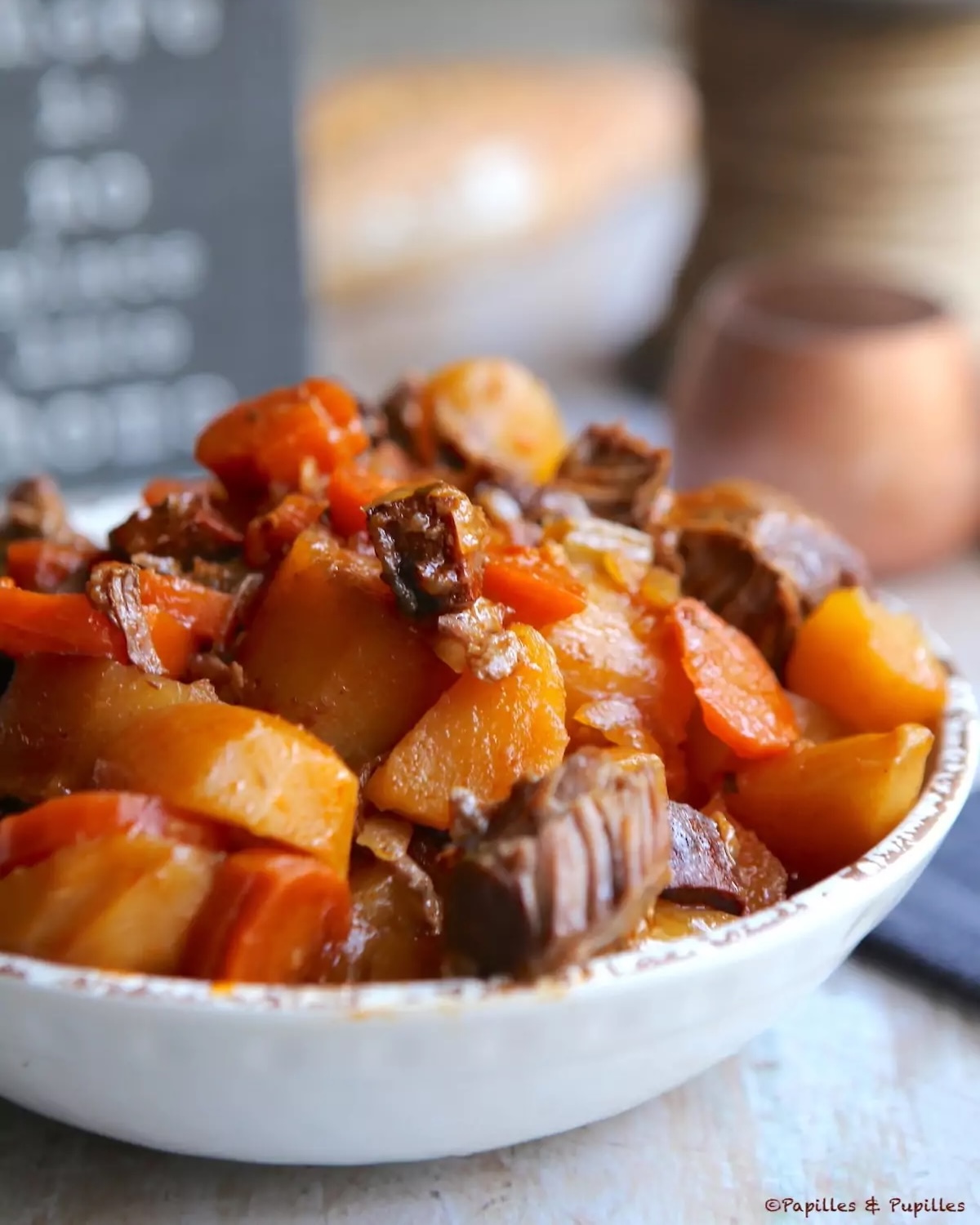 Joues de porc au Porto et chorizo