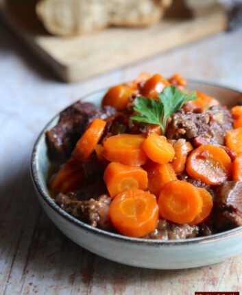 Joues de boeuf façon Bourguignonne
