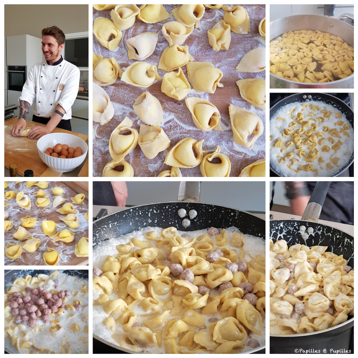 Préparation des tortellini