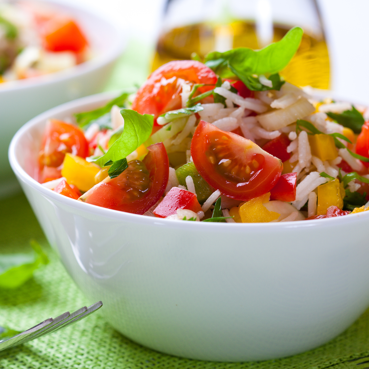 Salade de riz tomate poivron basilic persil ©De Barbara Dudzinska shutterstockv