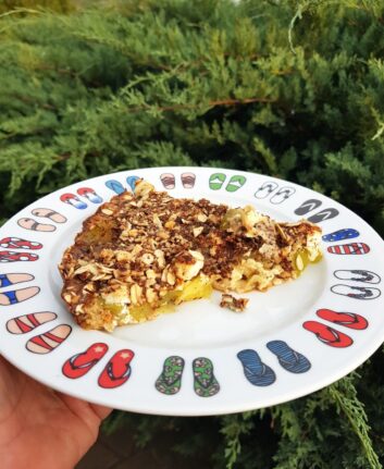 Clafoutis croustillant de courgettes feta noisettes