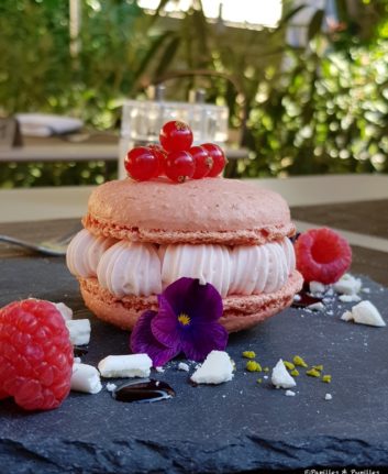 Macaron à la rose de Provins