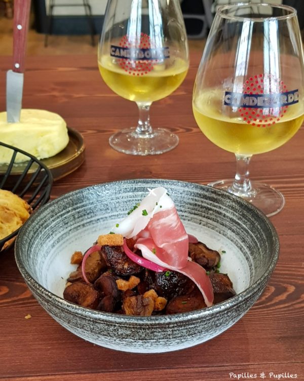 Poêlée de cèpes jambon Ibaïama