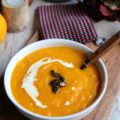 Soupe de butternut carottes safran orange