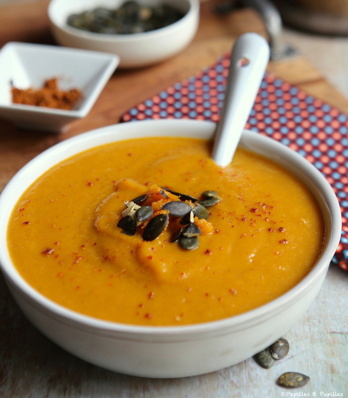 Velouté butternut curry piment