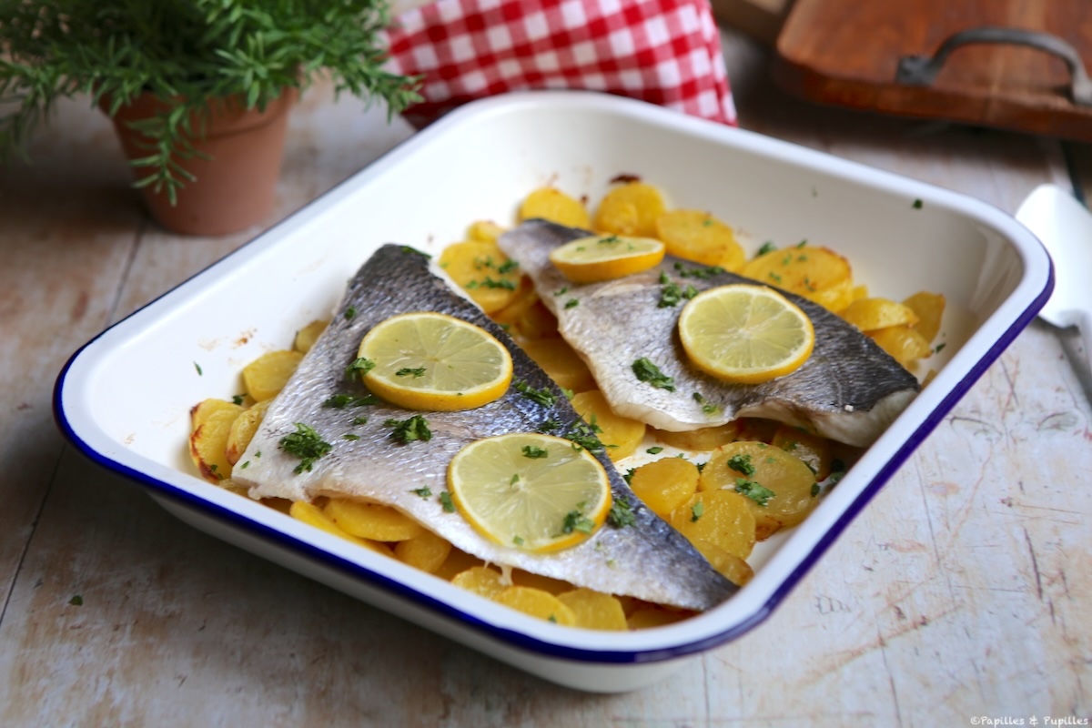 Filets de daurade sur lit de pommes de terre