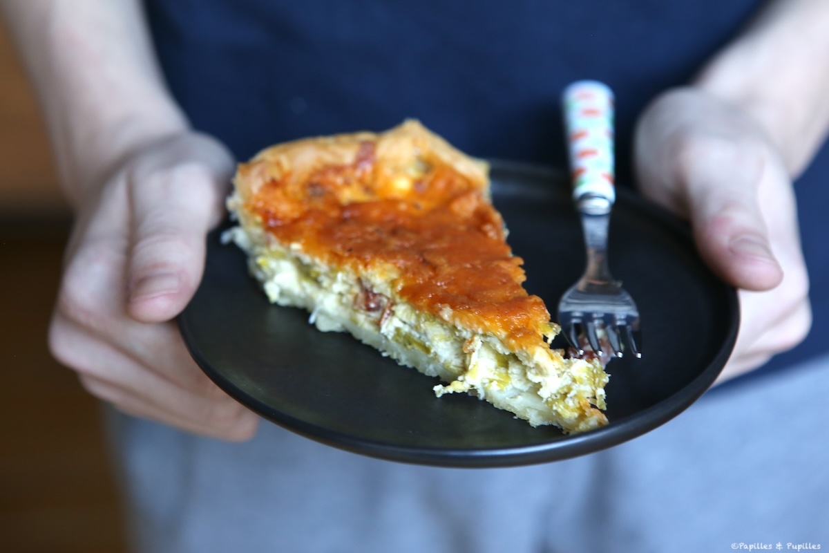 Quiche poireaux lardons Cheddar