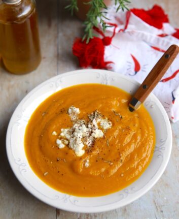 Soupe de carottes et feta