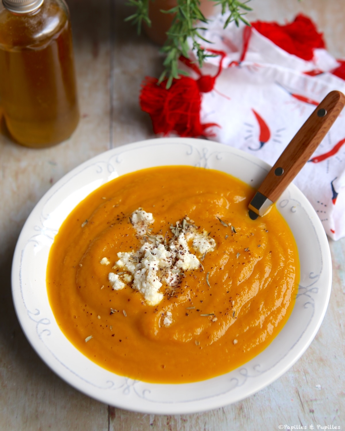Soupe de carottes et feta