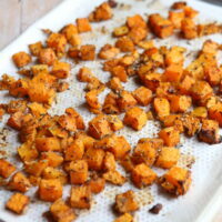 Dés de butternut après cuisson