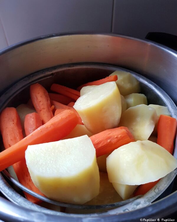 Pommes de terre et carottes précuites