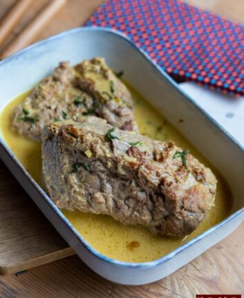 Filet mignon à la moutarde et à l'estragon