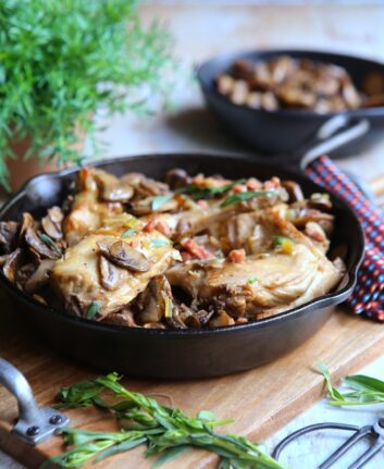 Lapin aux champignons et à l'estragon
