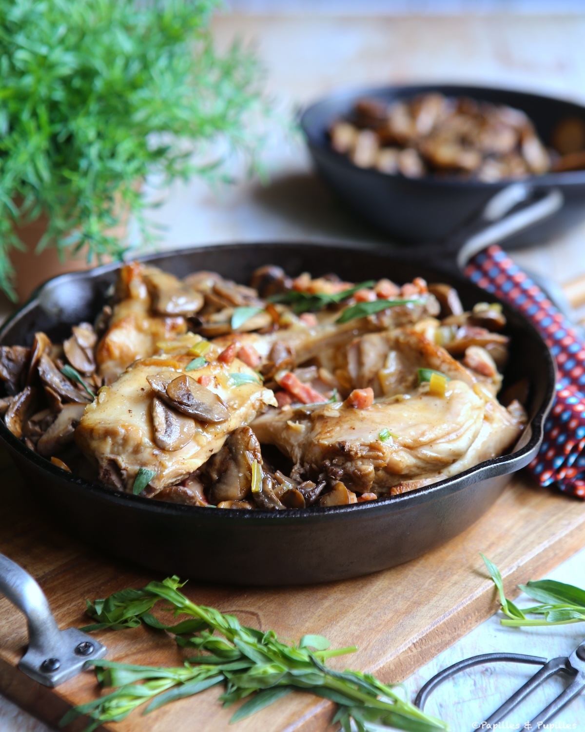 Lapin aux champignons et à l'estragon