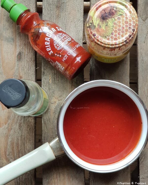 Sauce miel Sriracha vinaigre