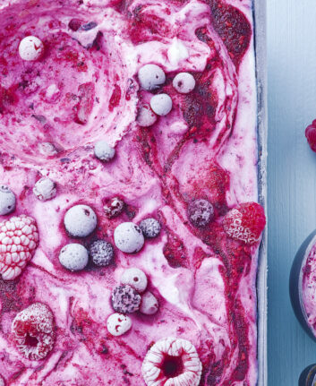 Glace au yaourt et aux fruits rouges