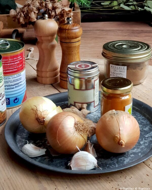 Ingrédients lapin curry