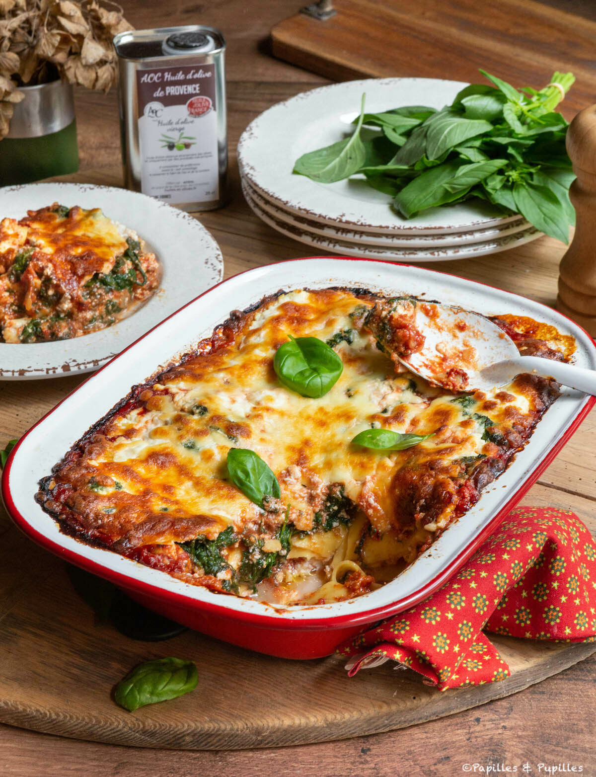 Lasagnes Ricotta Epinards Sauce Tomate