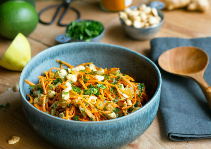 Salade de carottes râpées à l'indienne