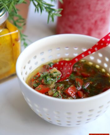 Sauce vierge au citron confit
